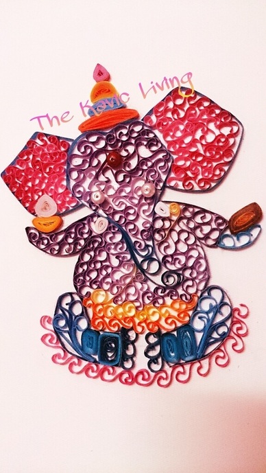 Ganesha Bookmark: Easy and colorful painting! - Smiling Colors